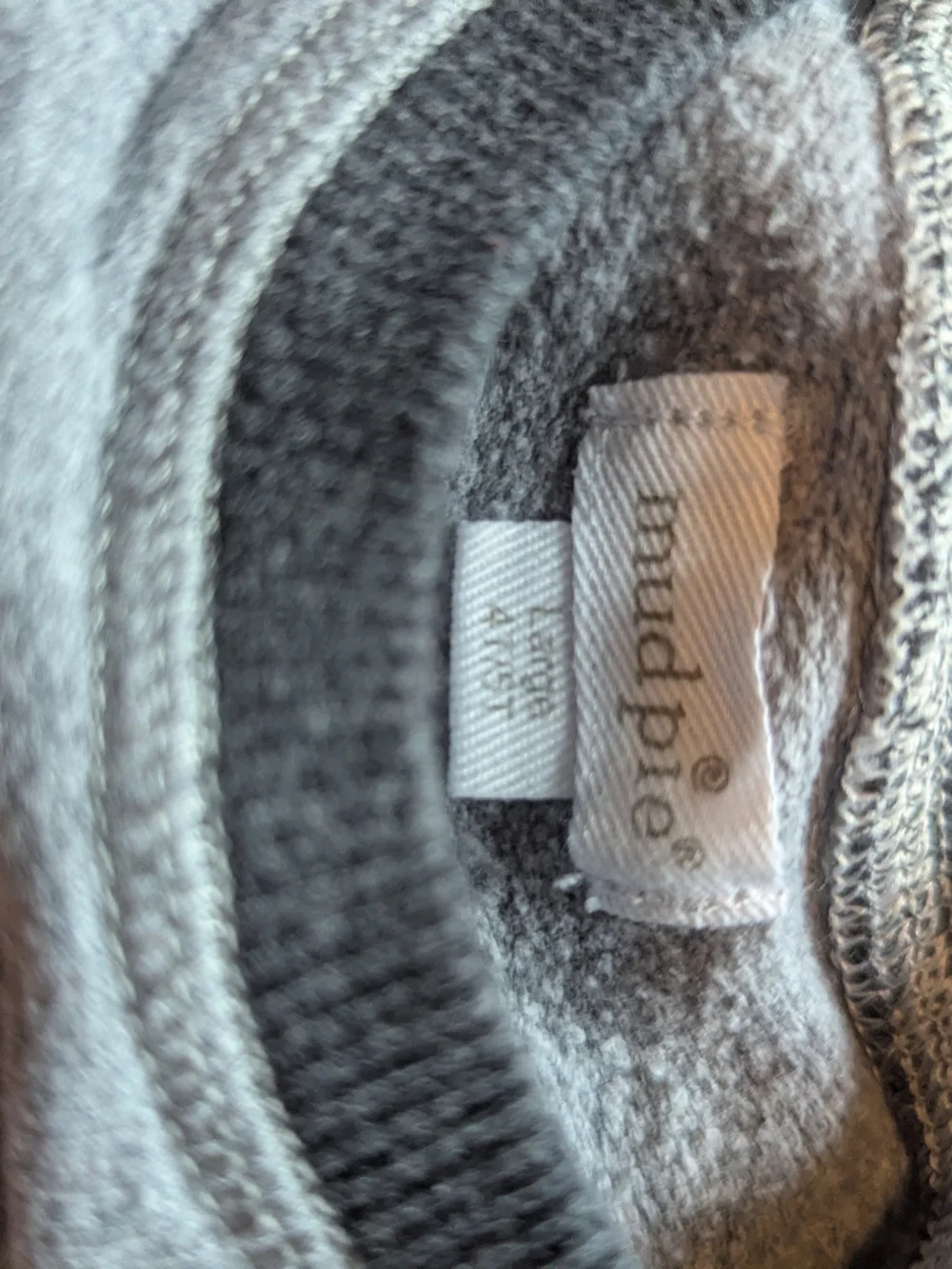 Mud Pie 4-5T Kids Pumpkin Zip-Front Sweatshirt - Gray & Charcoal